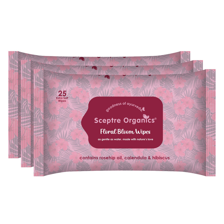 Floral Bloom Wipes - Refreshing Wipes (Combo of 25X3)