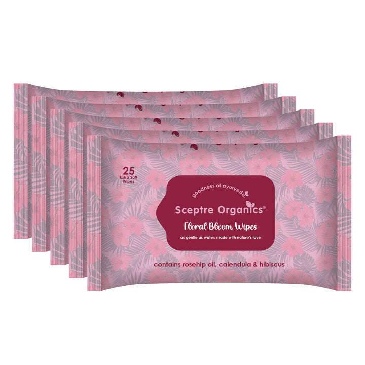 Floral Bloom Wipes - Refreshing Wipes (Combo of 25X5)